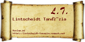 Lintscheidt Tanázia névjegykártya
